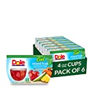 Dole Fruit Bowls Mixed Fruit in Cherry Gel, Gluten Free Healthy Snack, 4 Oz, 24 Total Cups