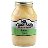 Amish Valley Products Old Fashioned Bartlett Pear Halves Canned Pears Jarred in 32 oz Glass Jar