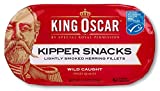 King Oscar Kipper Snacks, Smoked Herring Fillets, 3.54 Oz, Pack Of 12