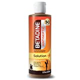 Betadine Antiseptic First Aid Solution, Povidone-iodine 10%, Infection Protection, Kills Germs In Minor Cuts Scrapes And Burns, No Sting Promise, No Alcohol or Hydrogen Peroxide, 8 FL OZ