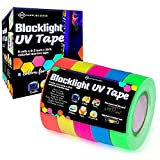 UV Black Light Tape (0.5" x 20 ft (5 Rolls)  Glows Brighter and Lasts Longer  Non-Toxic, Pet-Friendly, Residue-Free  Safe for Walls and Floors  Perfect for Parties (UV Black Light Tape)