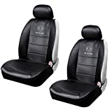 Plasticolor One Pair 008624R25 Seat Covers RAM Gray Embrodired Logo 3 Piece Sideless Premium Car Truck or SUV Seatcover with Cargo Pocket