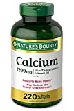 Calcium & Vitamin D by Nature's Bounty, Immune Support & Bone Health, 1200mg Calcium & 1000iu D3, 220 Softgels