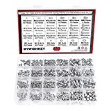 DYWISHKEY 480 PCS M2 M2.5 M3 M4 M5 M6, 304 Stainless Steel Phillips Pan Head Screws Combine with Spring Washer and Flat Washers Nuts Assortment Kit