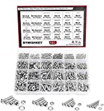 DYWISHKEY 1220 PCS M2 M3 M4 M5, 304 Stainless Steel Phillips Pan Head Screws Nuts Washers Assortment Kit