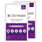 AllerEase Ultimate Pillow Protector, 2 Pack, White 2 Count