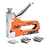 ValueMax Staple Gun, Heavy Duty 3-in-1 Manual Nail Gun with 3000 Staples, Upholstery Stapler for Wood, Furniture, Carpet, Carpentry, DIY, Wire, Decoration, Craft, Fixing Material