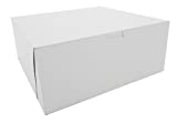 Southern Champion Tray 0987 Premium Clay Coated Kraft Paperboard White Non-Window Lock Corner Bakery Box, 12" Length x 12" Width x 5" Height (Case of 100)