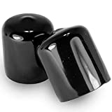 Prescott Plastics 8 Pack: 1 Inch Round Black Vinyl End Cap, Flexible Pipe Post Rubber Cover