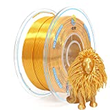 Yousu Silk Gold PLA 3D Printer Filament with Shiny Surface , Silky Gold PLA ,1.75mm 1kg, Strong bonding and Overhang Performance. Compatible with Most of 3D Printer.