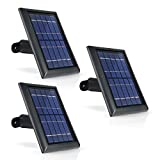 Wasserstein 2W 6V Solar Panel with 13.1ft/4m Cable Compatible with Arlo Ultra/Ultra 2, Arlo Pro 3/Pro 4, & Arlo Floodlight ONLY (3-Pack, Black) (NOT Compatible with Arlo Essential Spotlight)