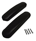 Invacare Desk Length (9-1/8") Wheelchair Arm Pads, Black (Pair), Fits Most Invacare, Medline, Drive, E&J, Guardian, Lumex, Tuffcare, ALCO & Other Desk Arm Manual Wheelchairs