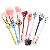 BTS Makeup Brushes Set - 8Pcs Creative Stitch Theme Cosmetic Brushes Set, Premium Synthetic Foundation Eyeshades Brush Set Best Gift for Young Girl Women