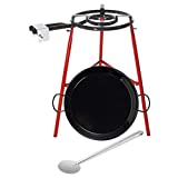 Vaello 18" Outdoor Paella Set for up to 12 people with gas burner, rust-free non-stick FREE Spatula