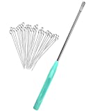 1 Pc Reusable Microbiology Inoculation Rod with 50pcs 10uL Reusable Nichrome Wire Needle Tips Inoculation Loop for Lab Bacterial Tissue Culture