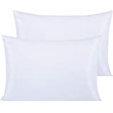 NTBAY 500 Thread Count 100% Egyptian Cotton Queen Pillowcases, Super Soft and Breathable Envelope Closure Pillow Cases, 20x30 Inches, White