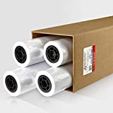 PlotterPaperDirect CAD Paper Rolls, 36â€™â€™ x 150â€™ (4 Pack), 20 lb. Uncoated 96 Bright White Paper on a 2â€™â€™ Core, 75 GSM Plotter Paper For Engineers, Architects, Copy Service Shops w/ Inkjet Printers