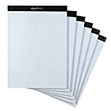 Amazon Basics Quad Ruled Graph Paper Pad, Letter Size 8.5" x 11", 6-Pack
