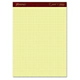 Gold Fibre&reg Canary Quadrille Perf-Top Pad, 8-1/2x11-3/4, 4 Squares/Inch, 50/Pad (AMP22143)