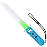 Lighted Game Sword, Compatible with Nintendo Switch Game The Legend of Zelda Skyward Sword HD, Switch Led Sword for Nintendo Switch JoyCon (R), Accessories Controller Handle Grip with Hand Strap, Blue