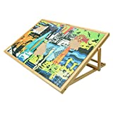 Becko US Jigsaw Puzzle Board Adjustable Wooden Puzzle Easel Portable Jigsaw Puzzles Plateau for Adults and Kids, 30.1  20.07 Inch for Up to 1000 Piece