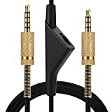 Replacement Cord for Astro A40 A10 ,2.0 M 6.5 Feet Audio Cable Aux Wire Compatible with A10 A40 A40TR Gaming Headsets with Volume Control (Volume Control, Black)