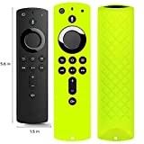 Covers for All-New Alexa Voice Remote for Fire TV Stick 4K, Fire TV Stick (2nd Gen), Fire TV (3rd Gen) Shockproof Protective Silicone Case - Chartreus