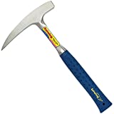 Estwing Rock Pick - 22 oz Geological Hammer with Pointed Tip & Shock Reduction Grip - E3-22P , Blue