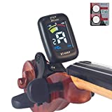 eno Professional Violin Viola Tuner, Colorful LCD Display Easy Control Clip on Accurate Violin Tuner (ET-05SV) (Tuner)