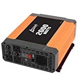 Ampeak 2000W Power Inverter 17 Safe Protections Inverter 12V to 110V 6.2A USB Ports 3AC Outlets for Outdoor Activites,Emergency,RV