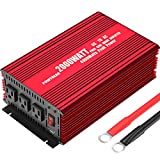 POWTDEAR Power Inverter 2000 Watt, Power Converter 2000W DC 12V to 110V AC Car Inverter with 2.4A USB Ports 3 AC Outlets