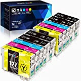 E-Z Ink (TM) Remanufactured Ink Cartridge Replacement for Epson 127 T127 to use with NX530 625 WF-3520 WF-3530 WF-3540 WF-7010 WF-7510 7520 545 645 (4 Large Black, 2 Cyan, 2 Magenta, 2 Yellow) 10Pack