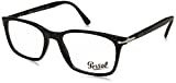 Persol PO3189V Square Prescription Eyeglass Frames, Black/Demo, 55 mm