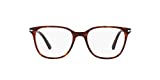 Persol PO3203V Rectangle Prescription Eyeglass Frames, Havana/Demo, 51 mm
