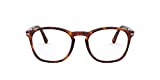 Persol PO3007VM Square Prescription Eyeglass Frames, Havana/Demo, 52 mm