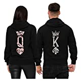 King Queen Crown Couple Hoodies Personalized Matching Outfits Set Valentine Gift