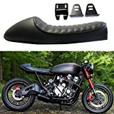 Black Vintage Cafe Racer Hump Seat Retro Saddle For CB 350 CB400 CB500 CB550 CB750