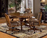 Hillsdale Furniture 5 Piece Nassau Game Set with Leather Back Game Chair