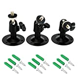 Security Wall Mount for Oculus Sensor Arlo, Arlo Pro,R Stick Up Cam Wired/Battery,SERMICLE Metal Security Camera Bracket Outdoor Indoor 360° Rotation 1/4" Screw Camera (3 Pack,Black)