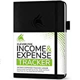 Clever Fox Income & Expense Tracker â€“ Accounting & Bookkeeping Ledger Book for Small Business â€“ Income & Expense Record Notebook with Receipt Pocket â€“ Undated, A5, 5.8â€³ x 8.3â€³, Hardcover (Black)
