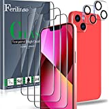 Ferilinso Designed for iPhone 13 Screen Protector, 3 Pack HD Tempered Glass with 2 Pack Camera Lens Protector, Case Friendly, 9H Hardness, Bubble Free, 5G 6.1 Inch, Easy Installation