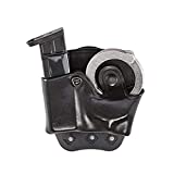 Aker Leather 519 DMS Combo Handcuff Case and Magazine Pouch, Glock 17 Double Stack 9mm/.40 caliber, Black