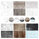 6PCS 12Patterns Photography Background Paper Wood Waterproof Food Photo Backdrop Double Sided 22X35 in, BEIYANG â€¦