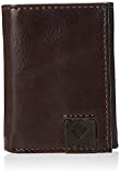 Columbia Men's RFID Leather Wallet - Big Skinny Trifold Vertical Security Protection Credit Card Slots and ID Window,Brown,One size