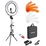 Neewer Ring Light Kit:18"/48cm Outer 55W 5500K Dimmable LED Ring Light, Light Stand, Carrying Bag for Camera,Smartphone,YouTube,TikTok,Self-Portrait Shooting, Black, Model:10088612