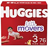 Baby Diapers Size 3, 76 Ct, Huggies Little Movers