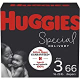 Hypoallergenic Baby Diapers Size 3, 66 Ct, Huggies Special Delivery, Softest Diaper, Safe for Sensitive Skin