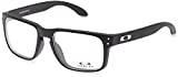 Oakley Men's OX8156 Holbrook RX Square Prescription Eyeglass Frames, Satin Black/Demo Lens, 56 mm