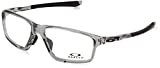 Oakley Men's OX8080 Crosslink Zero Asian Fit Square Prescription Eyewear Frames, Polished Grey Shadow/Demo Lens, 58 mm