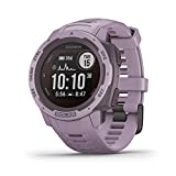 Garmin Instinct Solar, Solar-Powered Rugged Outdoor Smartwatch, Built-in Sports Apps and Health Monitoring, Orchid Purple (Renewed)